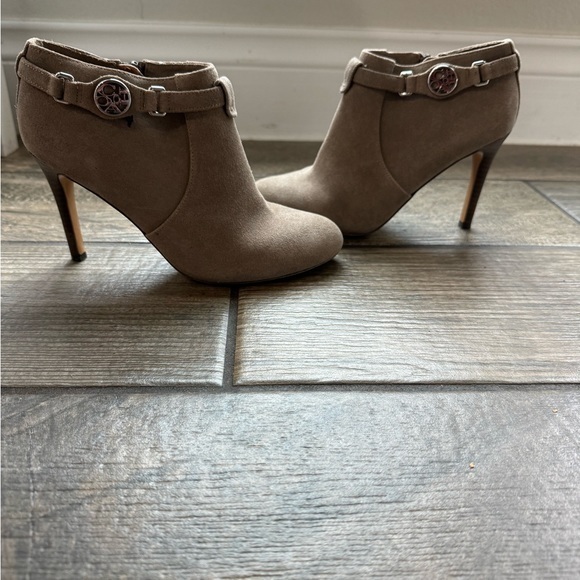Tan Suede Coach Booties - Picture 1 of 6
